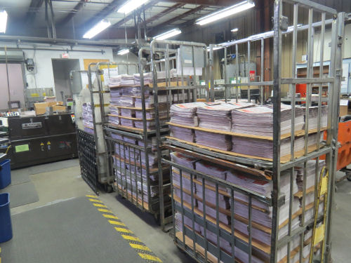 racks full of newspapers