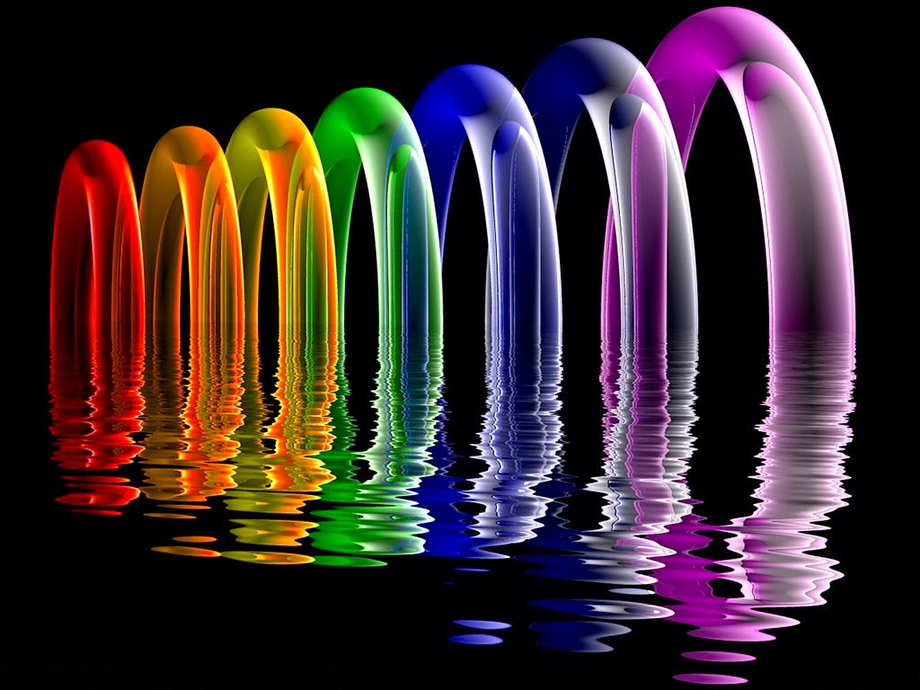 3D Rainbow Rings & Pony HD Wallpaper 3D Rainbow Rings & Pony HD Wallpaper