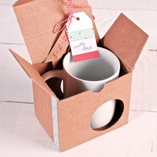 Caja para tazas, washi tape corazones, masking tape, selfpackaging, self packaging, selfpacking