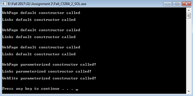 CS304 Assignment No 2 Sample output CS304 Assignment No 2 Sample output