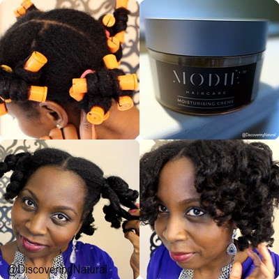 Roller Set on Natural Hair Modie Haircare