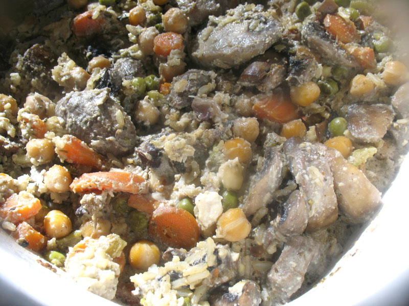 Creamy Chickpea, Mushroom and Brown Rice Casserole Lisa's Kitchen Vegetarian Recipes