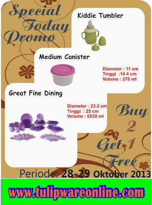 Promo Tulipware 28 sd 29 Oktober 2013