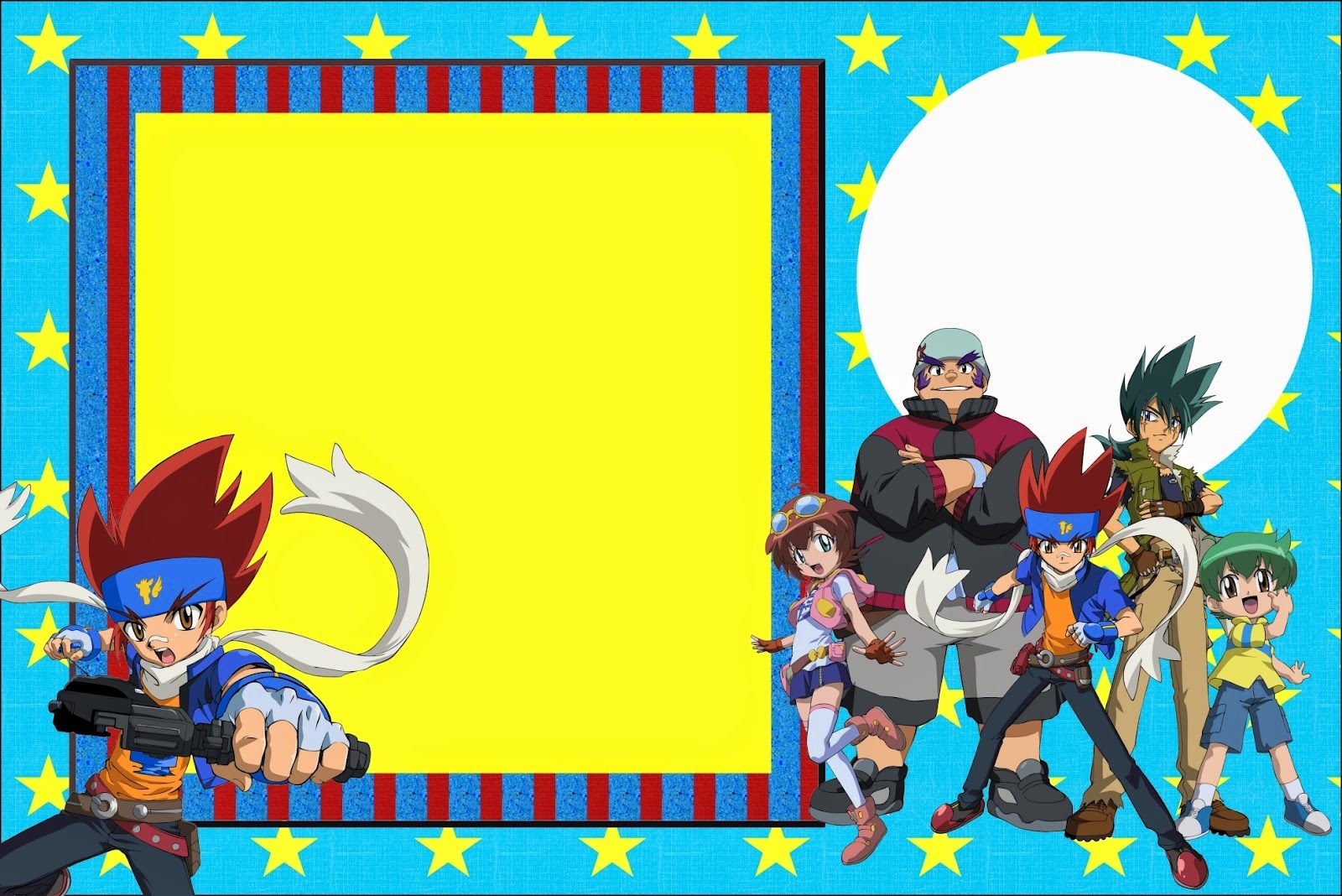 Free Printable Beyblade Birthday Cards