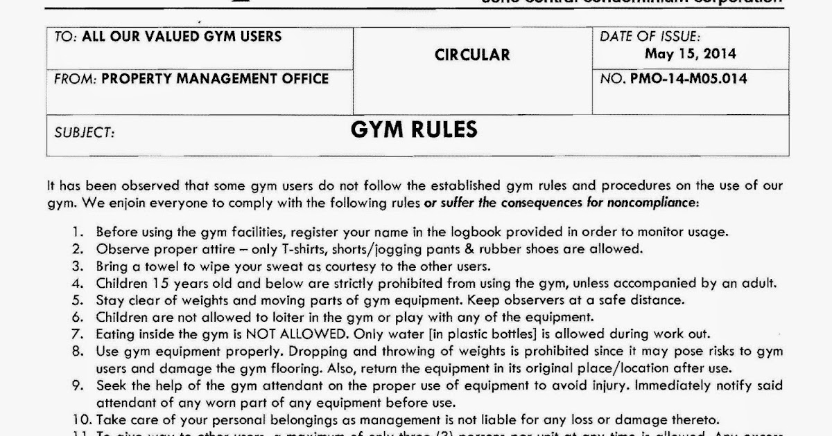 GYM RULES AND REGULATIONS EBOOK GYM RULES AND REGULATIONS EBOOK