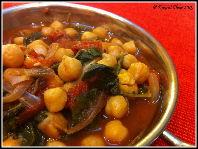 A Whole Food Life Indian Spiced Chickpeas w Chunky Tomatoes & Kale