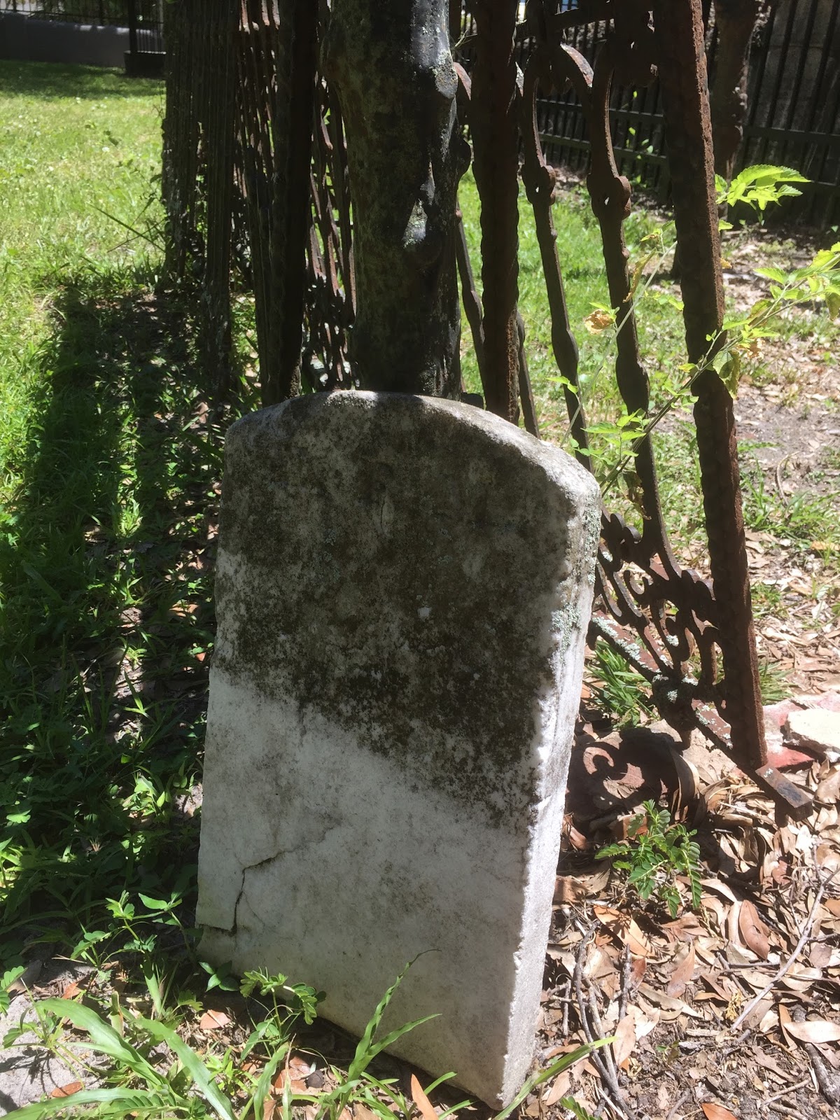 Tolomato Cemetery Times Finding Footstones