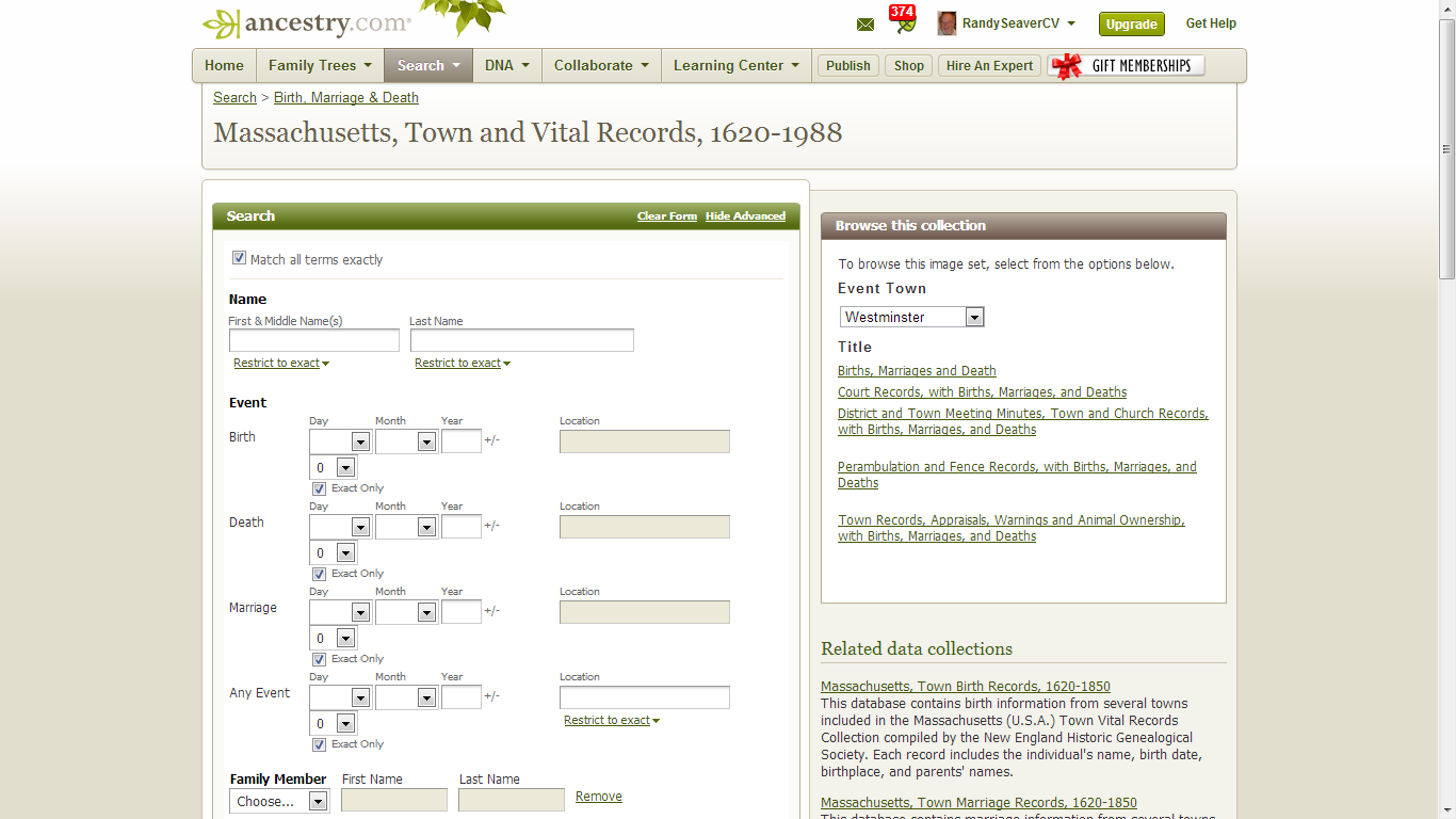 GeneaMusings Westminster, Massachusetts Town Records What is Original?