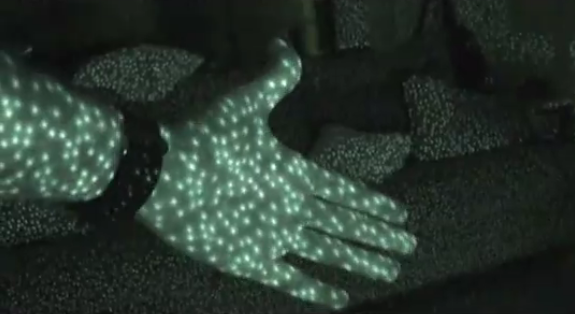 Depth sensors work by projecting a pattern of dots in infra-red