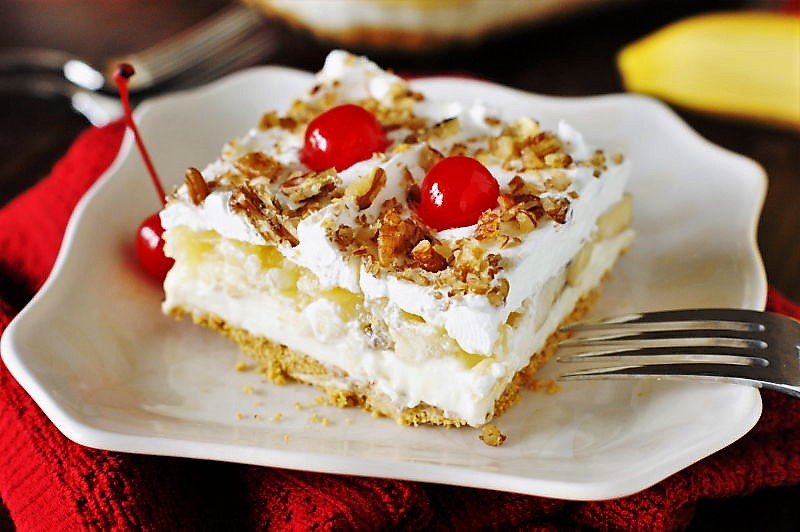 NoBake Banana Split Cake The Kitchen is My Playground