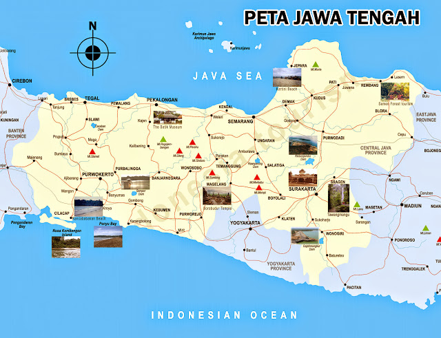 Gambar Peta Jawa Tengah dan peta jalan