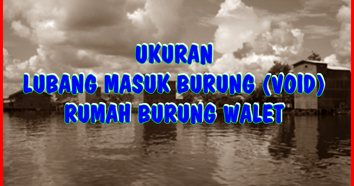 Ukuran Lubang Masuk Burung Walet Yang Pas Dan Disukai Burung Walet