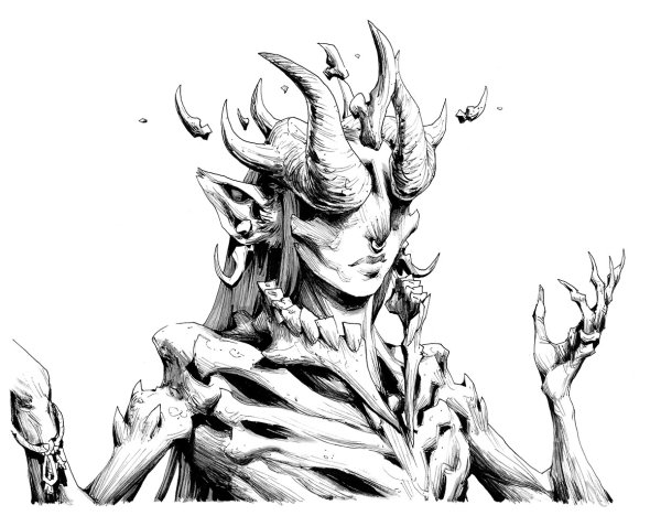 As ilustrações em forma de sketches de fantasia em preto e branco de Andrew Mar Andrew Mar artstation arte ilustrações fantasia sketches preto e branco