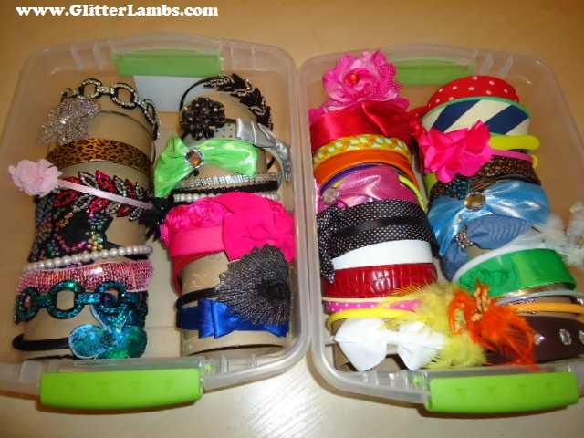 Glitter Lambs: DIY Headband Storage Idea