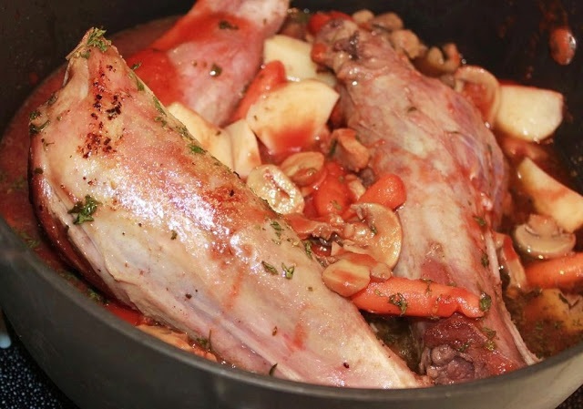 This is an Italian stew made with lamb shank and cabernet wine in the sauce