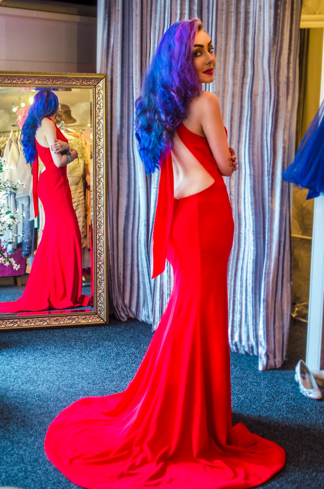 Cinders Dress Shop Stephi LaReine backless red dress 2016