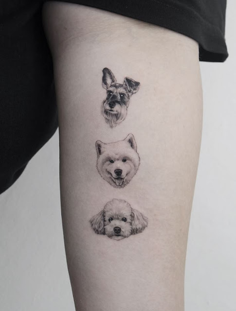 Tatuagens de cachorro e gato 