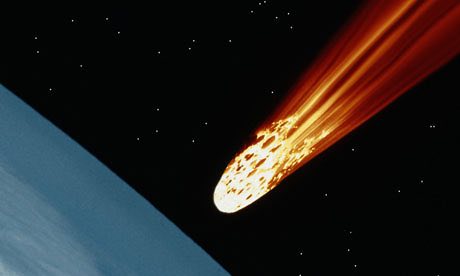 Artist's impression of an asteroid heading for Earth Artist's impression of an asteroid aheading for Earth. Photograph: Frank Whitney/Getty Images
