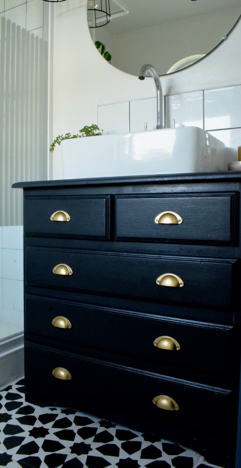 turning an old dresser into a bathroom vanity Make Do and DIY