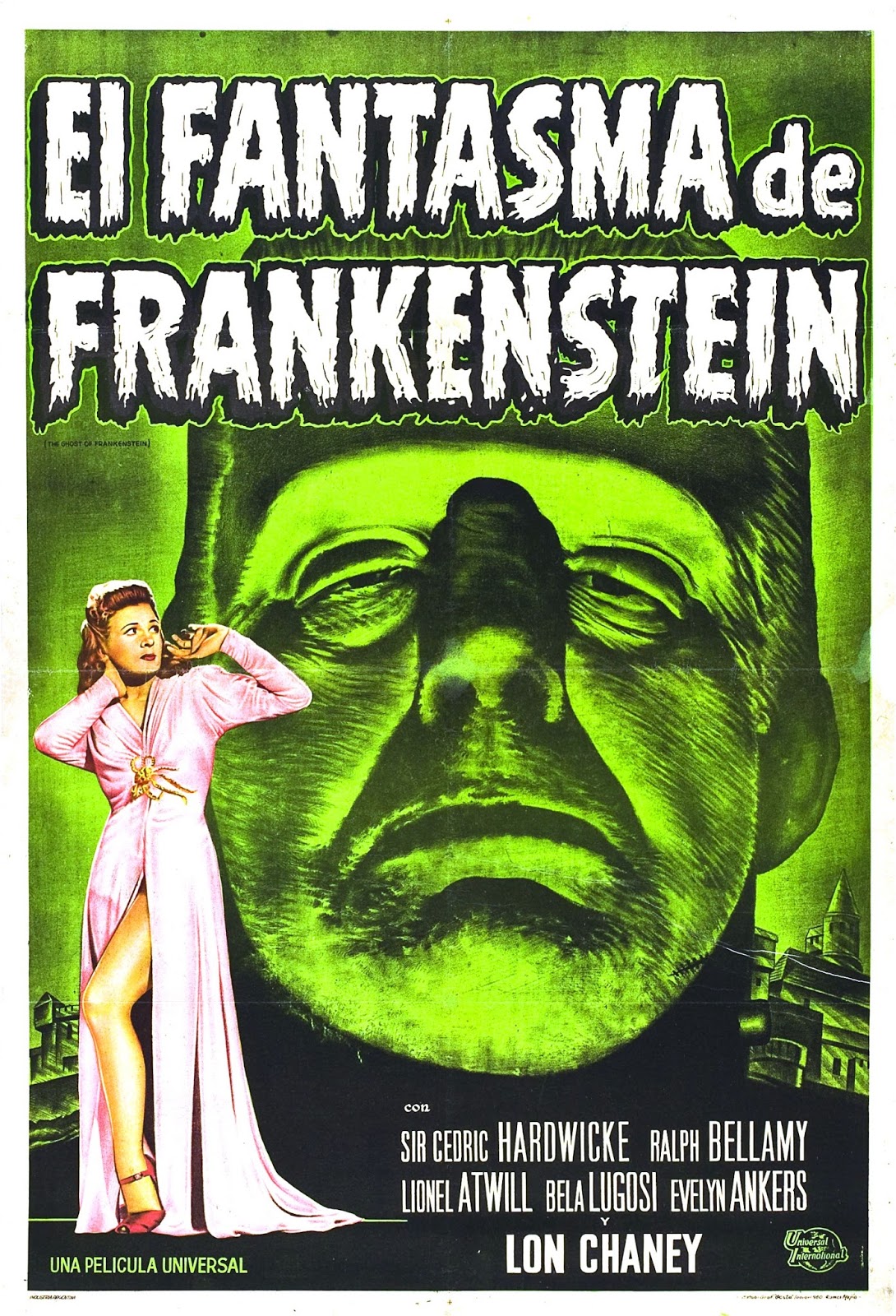 The Ghost Of Frankenstein
 Bloody Pit of Rod THE GHOST OF FRANKENSTEIN 1942 Poster Art
