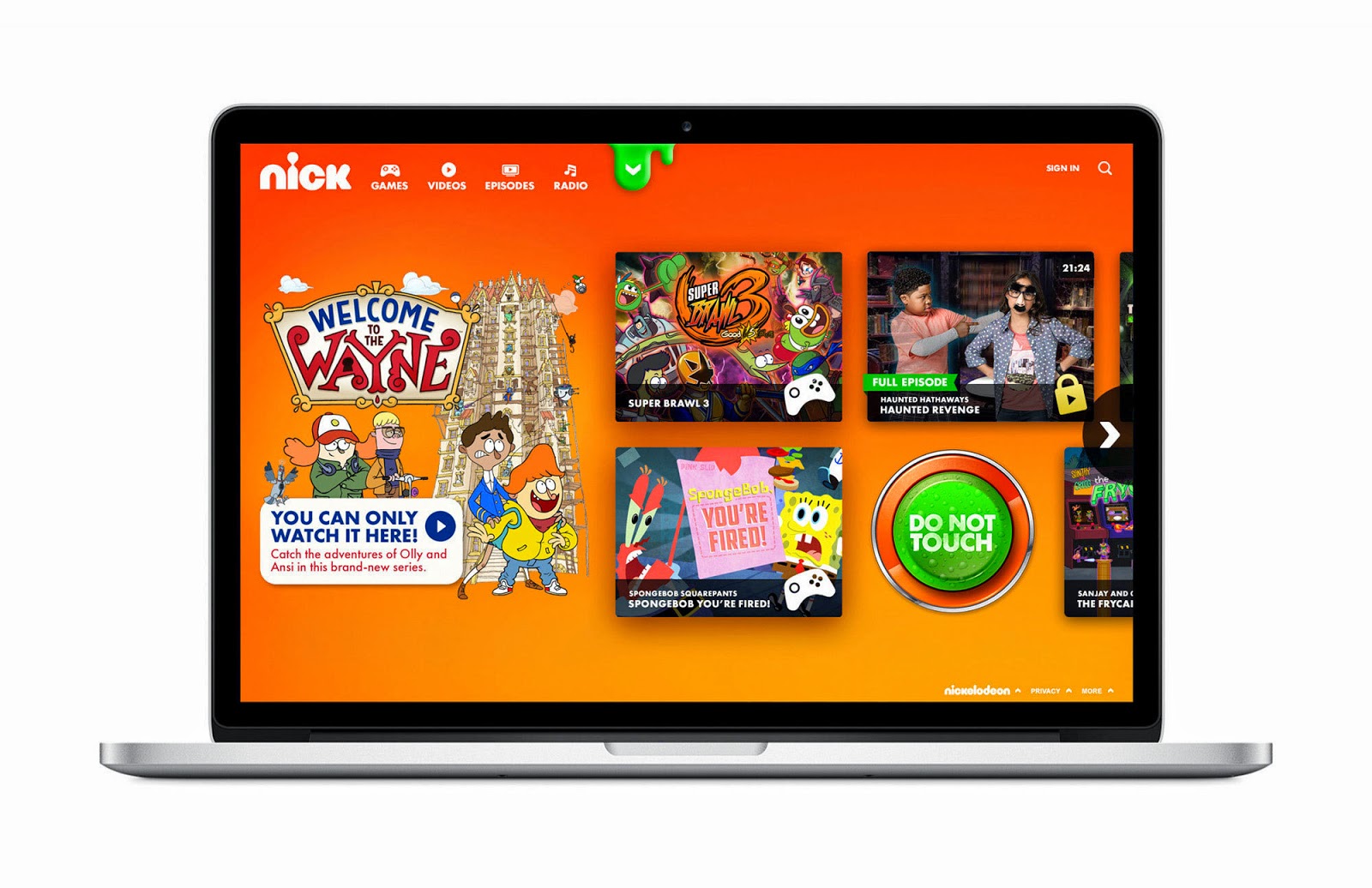 Nickalive Nickelodeon Launches New With Unique Horizontal Layout Edge To Edge Design