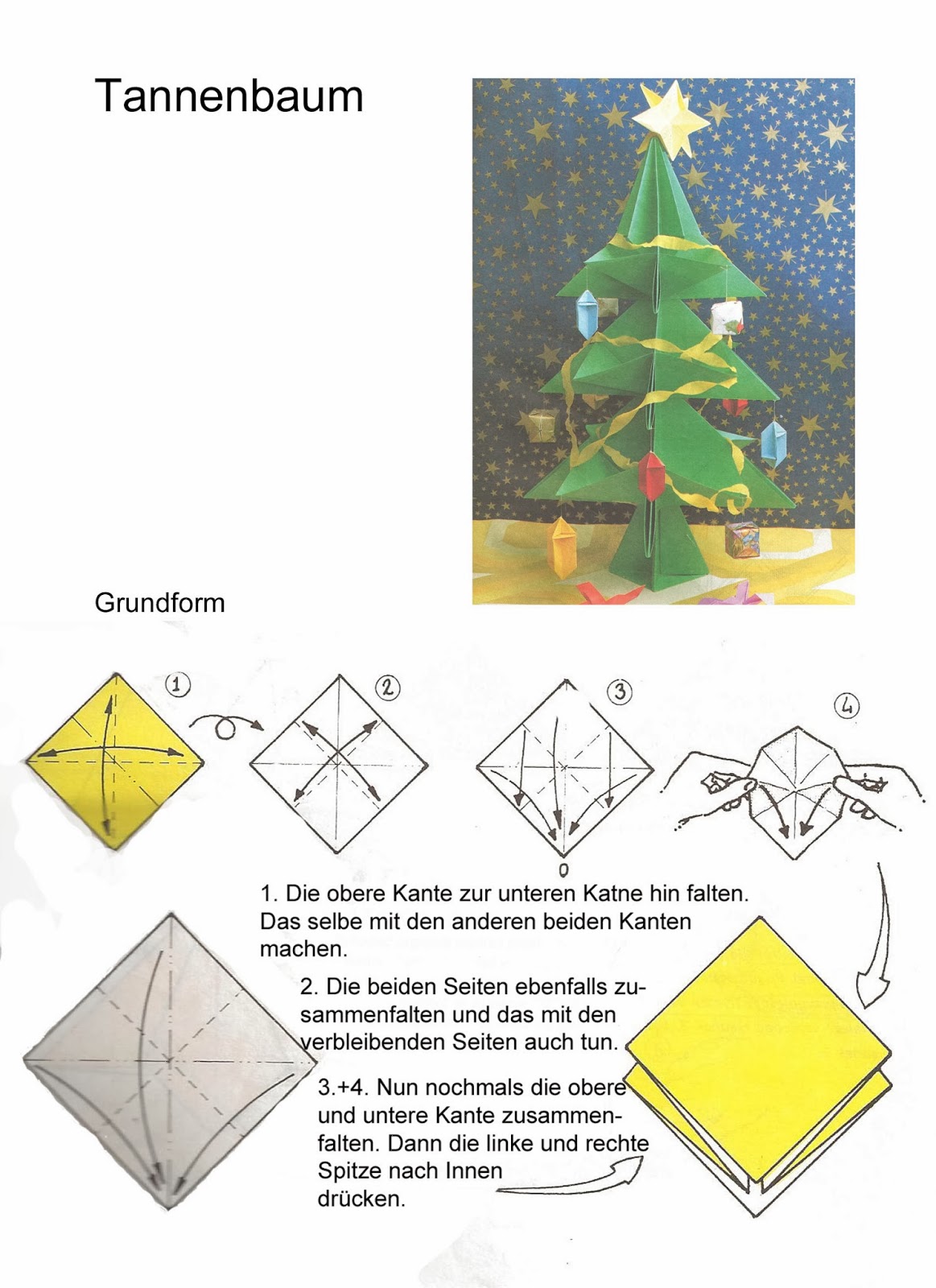 Artistoires mach es selbst! Origami Tannenbaum Christbaum