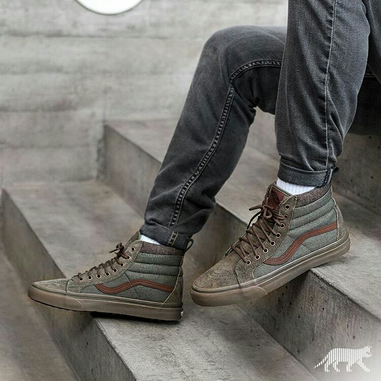 Vans Sk Hi Reissue Shoes Grey Brown Vans Sk Hi Reissue Shoes Grey Brown