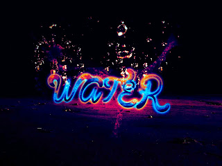 Создаём светящийся водяной текст в Фотошоп, урок по фотошопу, water