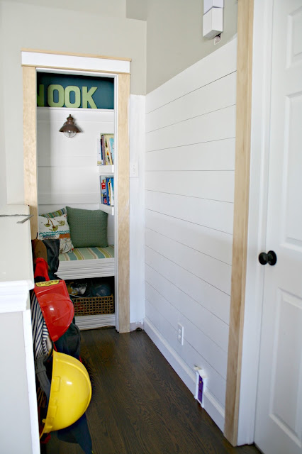 adding shiplap look to walls