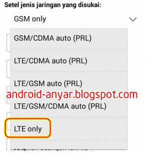 4G LTE Only Cara Settings 4G LTE Only Android Tanpa Root