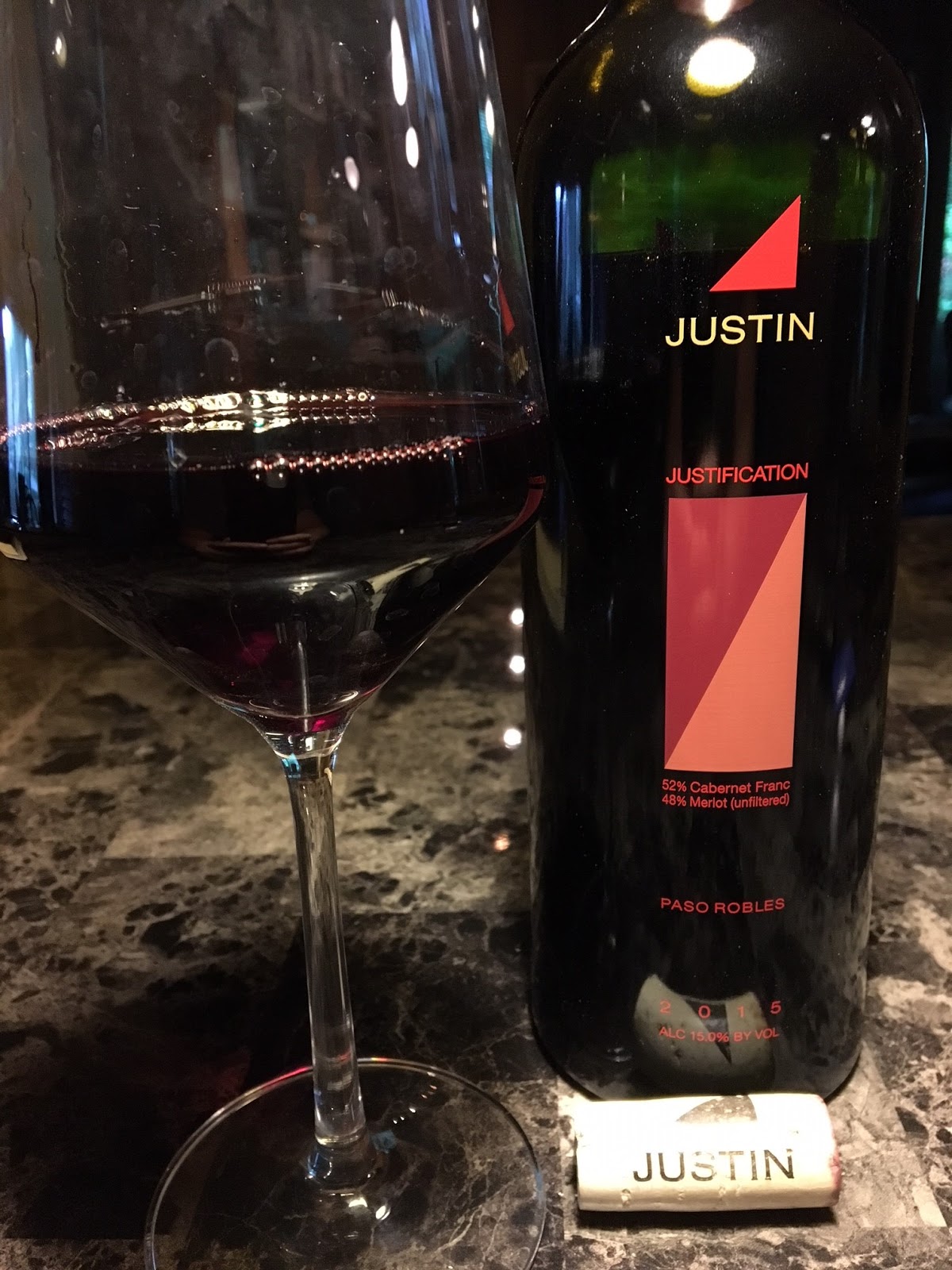 Wine, Food and Fun with the Lumpy One... 2015 Justin Justification