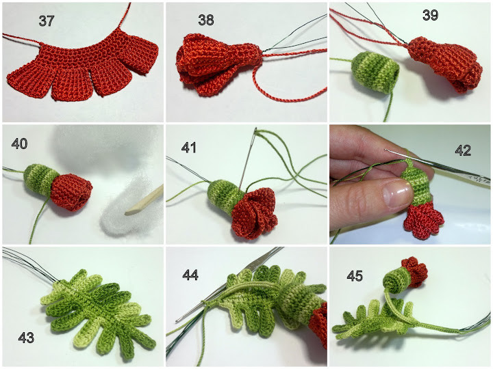 Tejer amapolas a crochet para broches