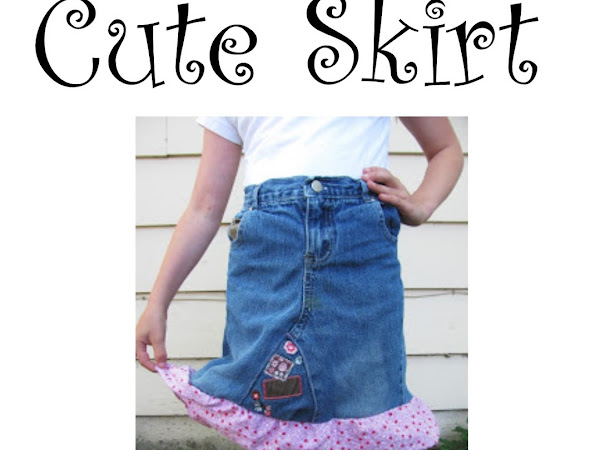 Turn Worn Jeans into a Cute Skirt
