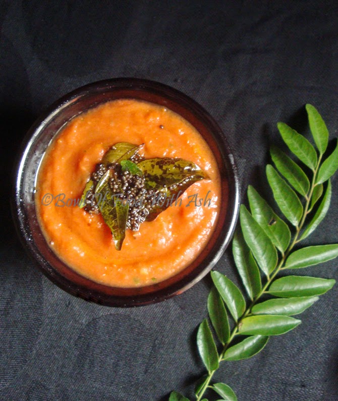 Instant Tomato Green chilly chutney