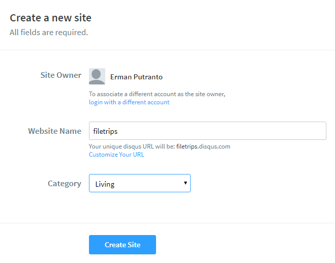 Cara membuat Akun Disqus dengan Cepat dan Mudah create a new site Cara membuat Akun Disqus dengan Cepat dan Mudah create a new site