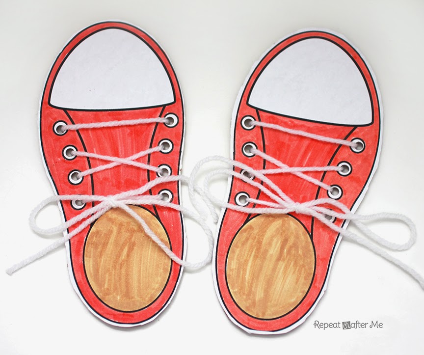 Learning To Lace And Tie Your Shoe Craft Repeat Crafter Me