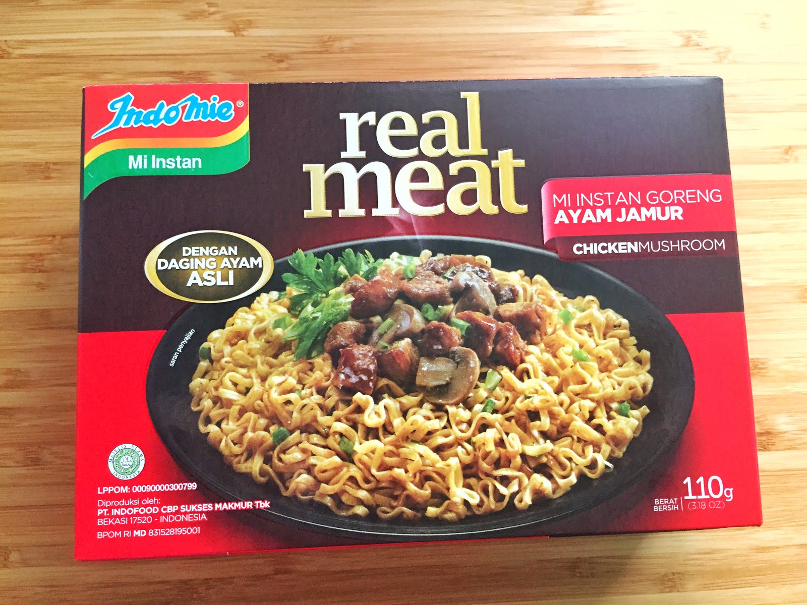 Indomie Real Meat -- Asian Chicken Mushroom Noodle in Instant