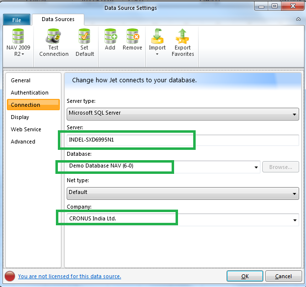 Configuration of JET Reports.