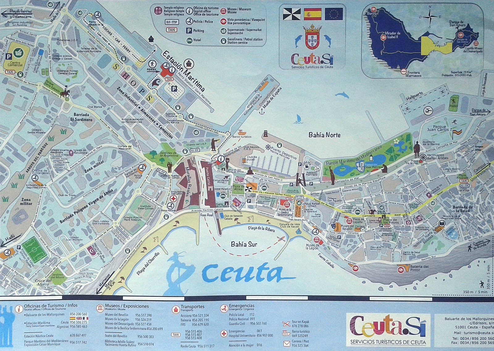 ceuta tourist map