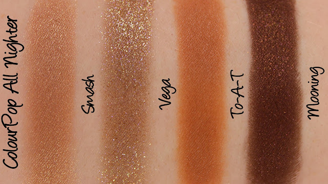 ColourPop All Nighter Quad Swatches & Review