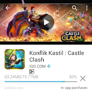 Proses download dan install konflik kastil - Cara Download & Install Aplikasi Game Konflik Kastil | Android