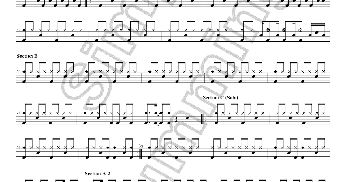 鼓手森 Simply Drumming AC/DC Back In Black drum sheet