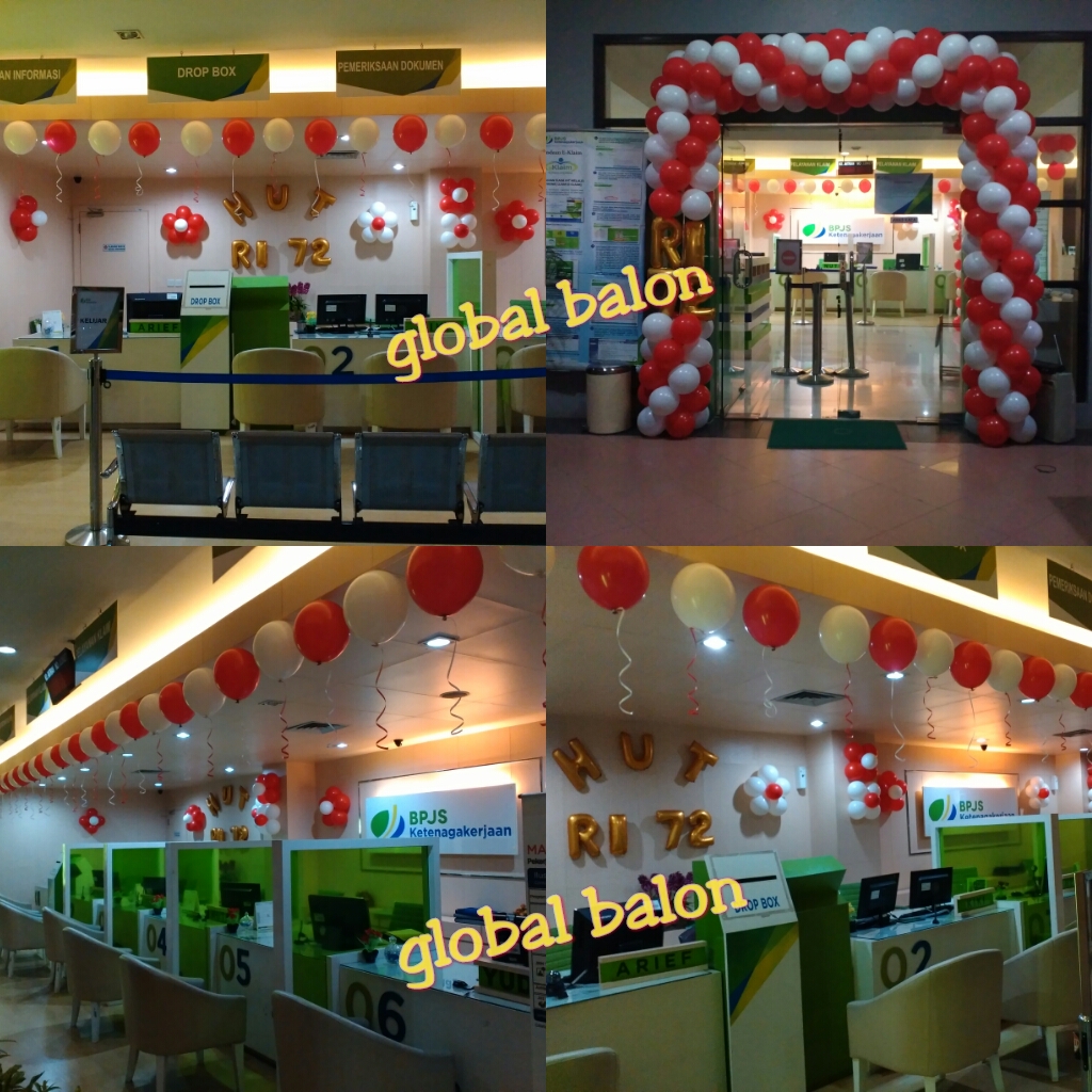 BALON PRINT: Balon dekorasi 17 agustus, balon dekorasi kantor, dekorasi
