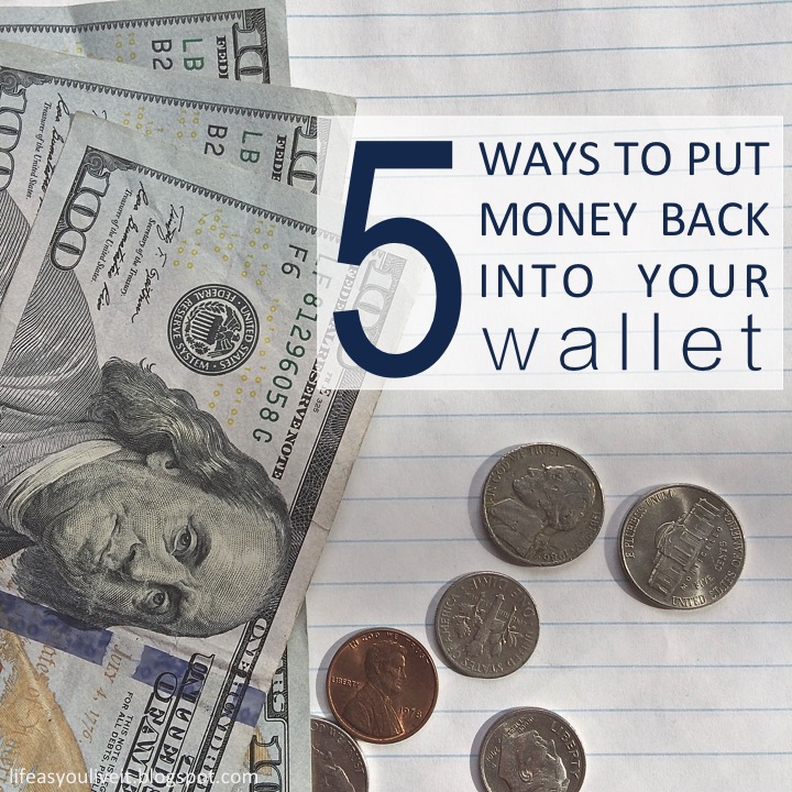 LIFE AS YOU LIVE IT 5 Simple Ways to Put Money Back into your Wallet