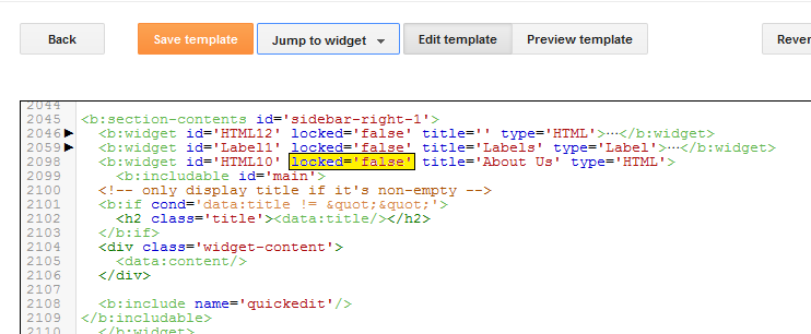 How to Lock and Unlock Widgets in Blogger | Blogolect