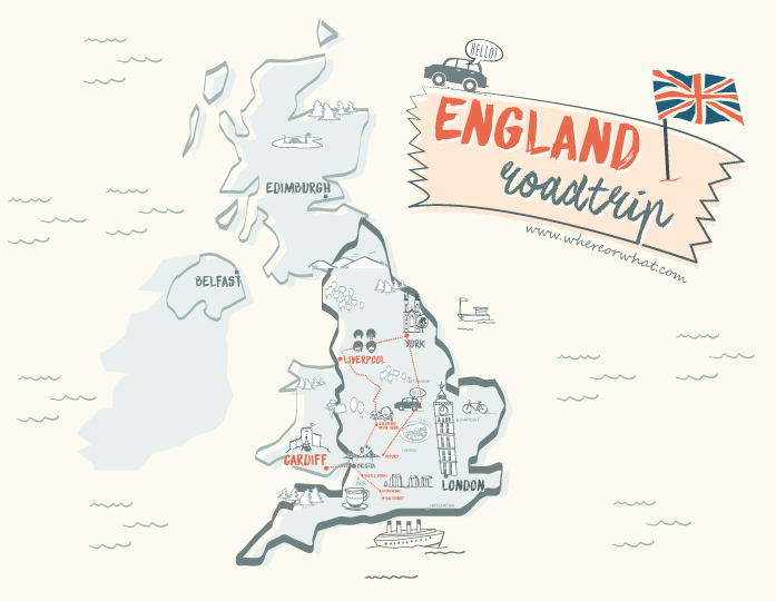 MAPA ILUSTRADO - INGLATERRA | where or what