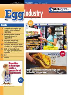 Egg Industry. News for the egg industry worldwide - June 2014 | TRUE PDF | Mensile | Professionisti | Tecnologia | Distribuzione | Uova
Egg Industry is regarded as the standard for information on current issues, trends, production practices, processing, personalities and emerging technology.
Egg Industry is a pivotal source of news, data and information for decision-makers in the buying centers of companies producing eggs and further-processed products.
