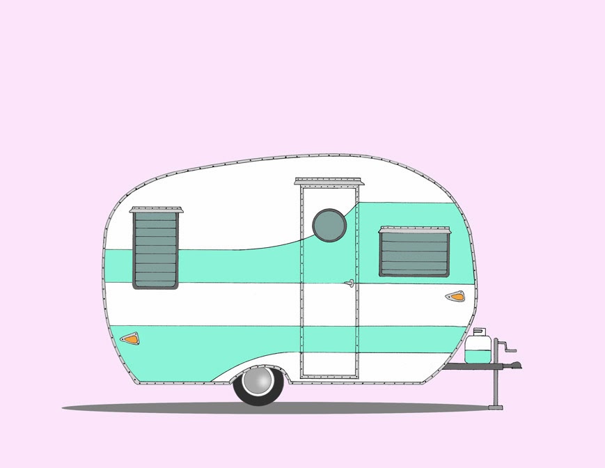 The gallery for --&gt; Retro Camper Clipart