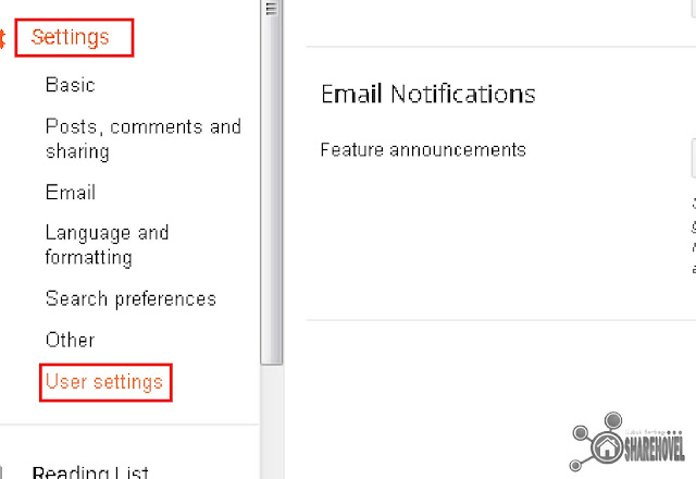 Blogger User Setting Setting User - Cara Mengatasi Using Blogger as Unknown di dashboard blogger - sharehovel