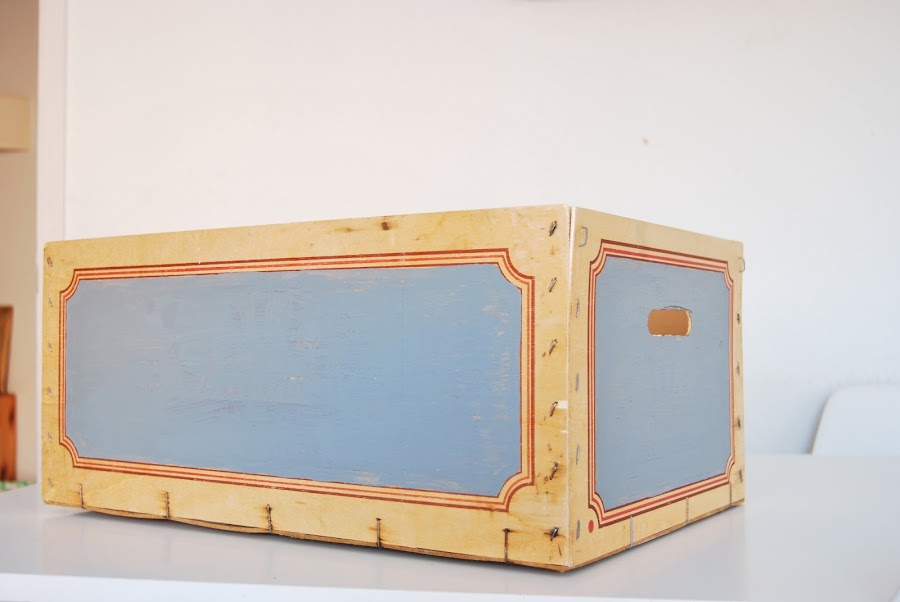 fruit box painted with chalk paint